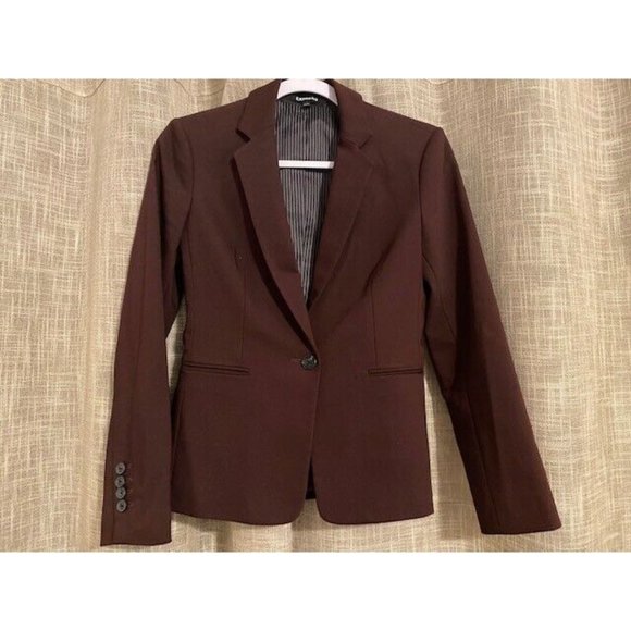 EXPRESS Chocolate Women Pants suit size 2/4 - Picture 1 of 6